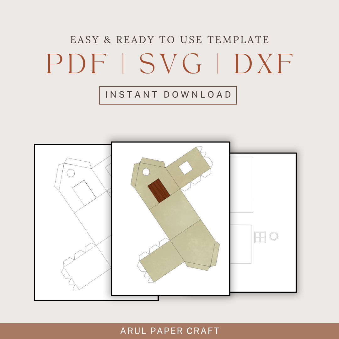 3D House Paper Craft | House Paper Craft | Arul Papercraft