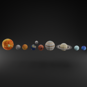 3d Solar System Planets Diy Model paper craft TEMPLATE In Pdf, Dxf Format, Kids Crafting Activities, Paper Models