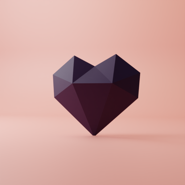 heart lowpoly template