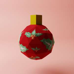 3D Papercraft Christmas Bauble – PDF  – Christmas 3D Ornament – Xmas baubles – Xmas hanging ball