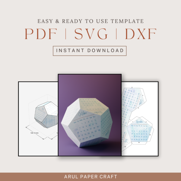 2025 calendar papercraft poster