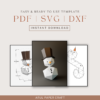 snowman papercraft template poster