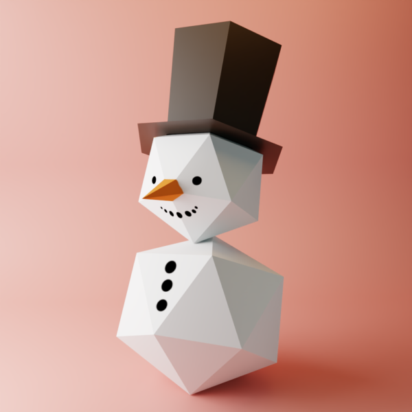 snowman papercraft temaplate
