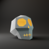 3d skull papercraft template