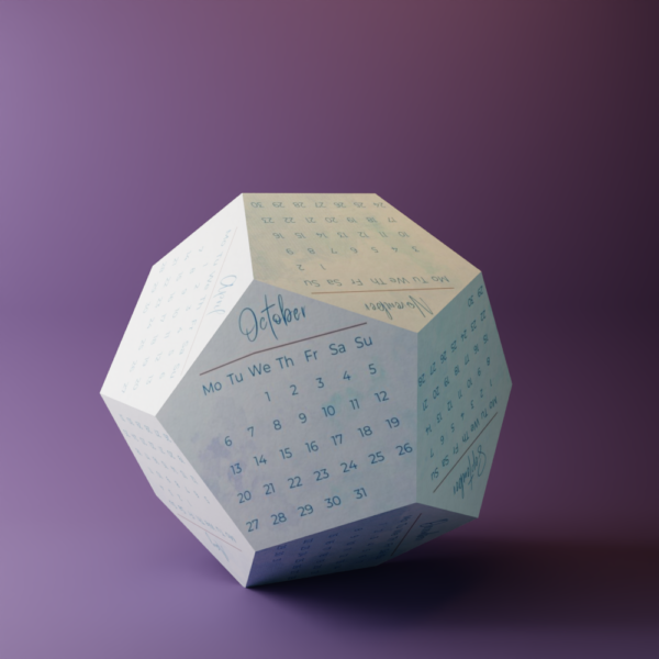 calendar papercraft diy template