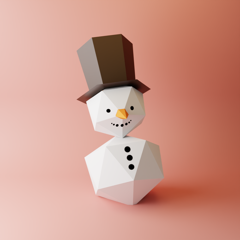 snowman papercraft temaplate