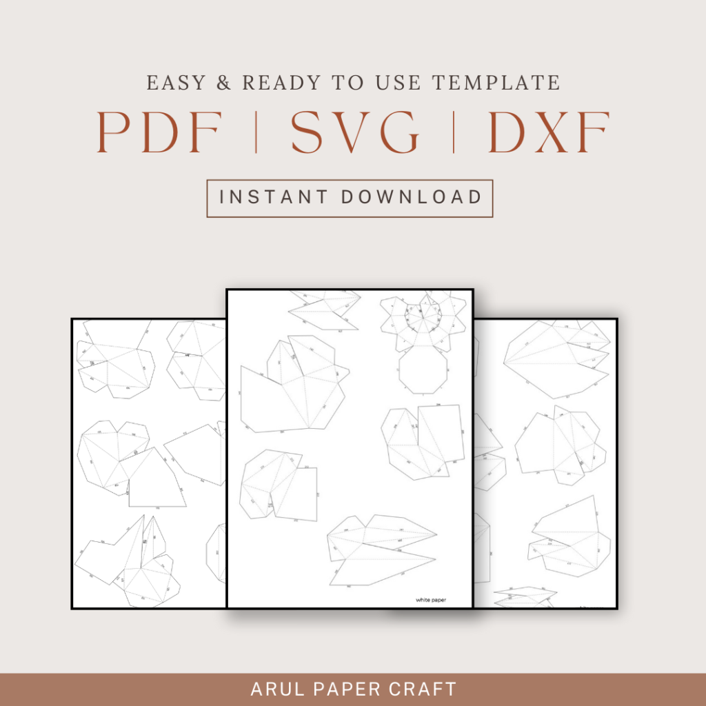 3D Papercraft YinYang Low Poly Wall decor DIY model in pdf, dxf & svg ...