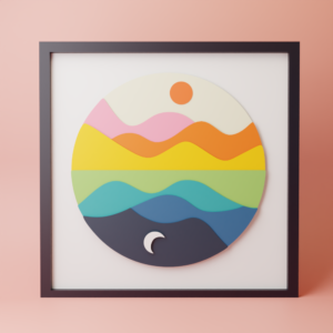 3D Papercraft Beautiful Circle Wall art decor DIY model in pdf, dxf & svg format