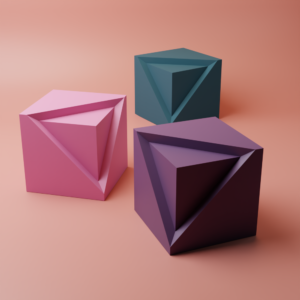 Free 3D Cube Papercraft Template – DIY Paperweight Model (PDF). Easy paper model for kids’ crafts, fun activities, and low-poly decorative art.