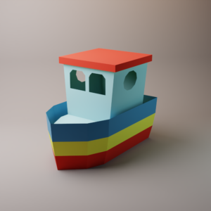 Easy Boat Papercraft low poly 3D DIY Model Template In Pdf, Dxf, Png And Svg Format | DIY Project | Kids Activities