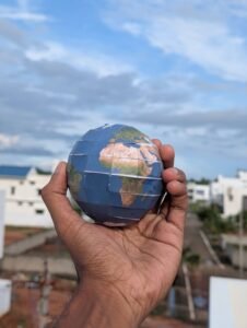 earth globe finished papercraft
