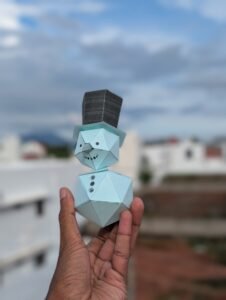 snowman finished papercraft