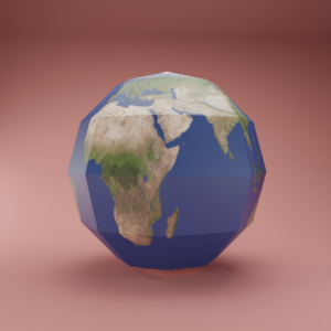 Low Poly Earth Globe Paper Craft Template , DIY Craft (pdf, svg, dxf, png)