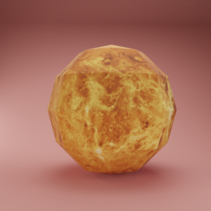 Low Poly 3D Venus Model Papercraft Template, Science Project (PDF, SVG, DXF, Png)