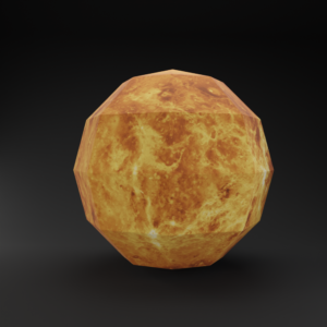 DIY Low Poly 3D Sun Model, Paper Craft Template (PDF, Dxf, Png, Svg)