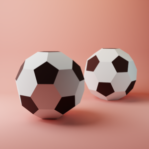 3D Low Poly Football Papercraft Template | Arul Paper Craft